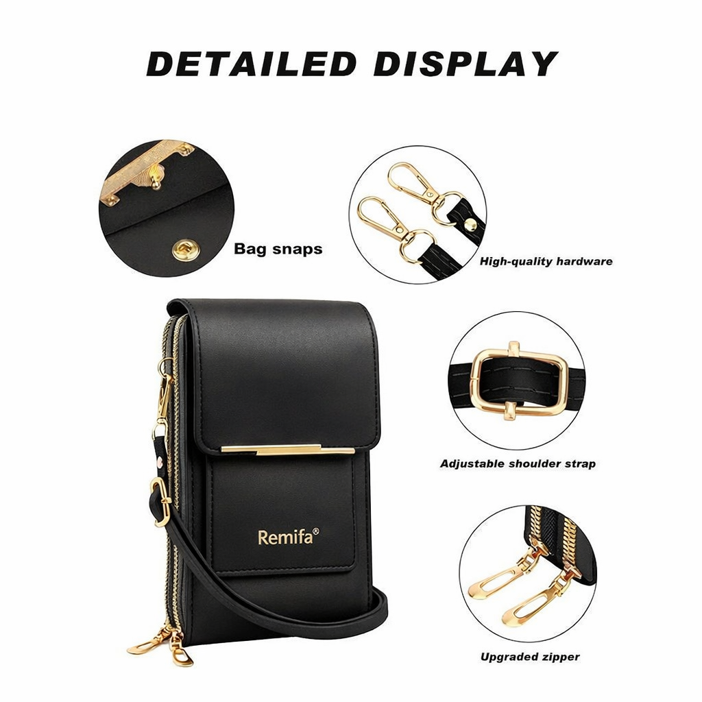 🔥Final 3 Hours: 60% OFF Remifa®2026 Trendy Minimalist Elegant Women's Touchscreen Crossbody Phone Wallet