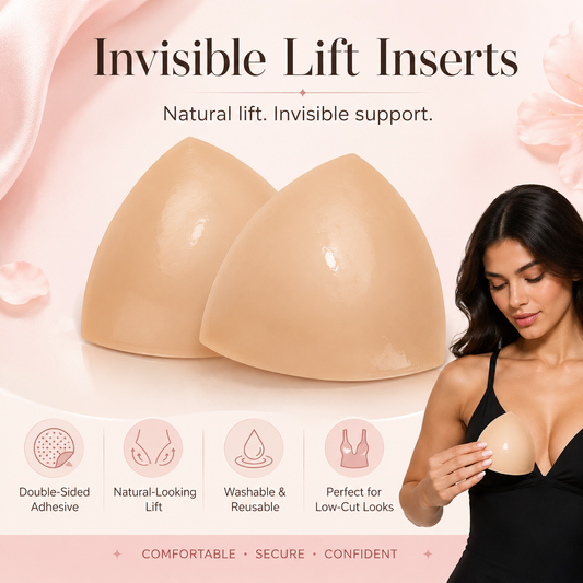 ⏳Last Day 50% OFF⏳-- Invisible Lift - Patented Sticky Fashion Bra Inserts Prevents Nipple Slips No Sewing Required Low Cut Tops Womenswear