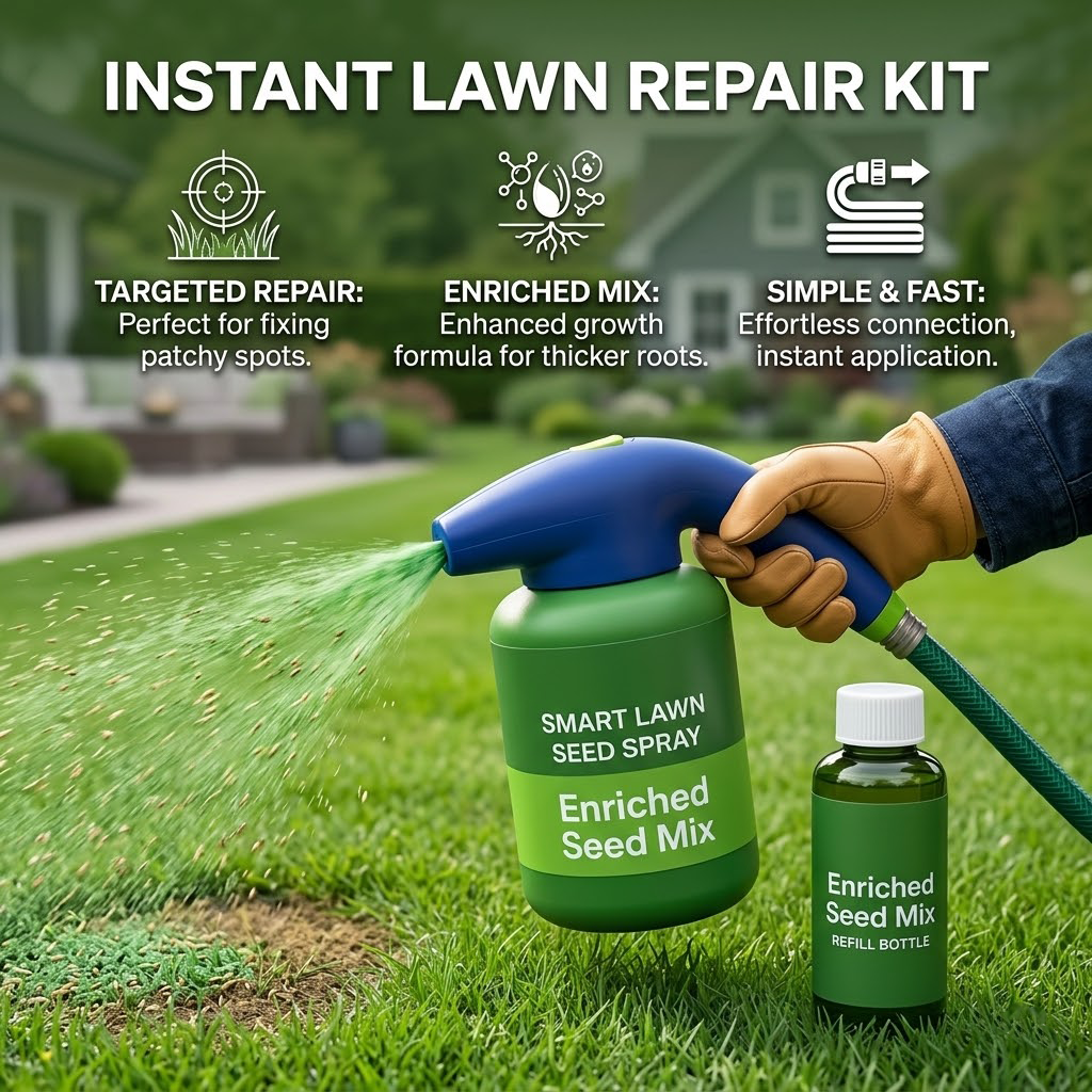 💧 Last Day 80% OFF 🌱 Lawn Sprayer + Hydro Seeding Growth Solution Kit