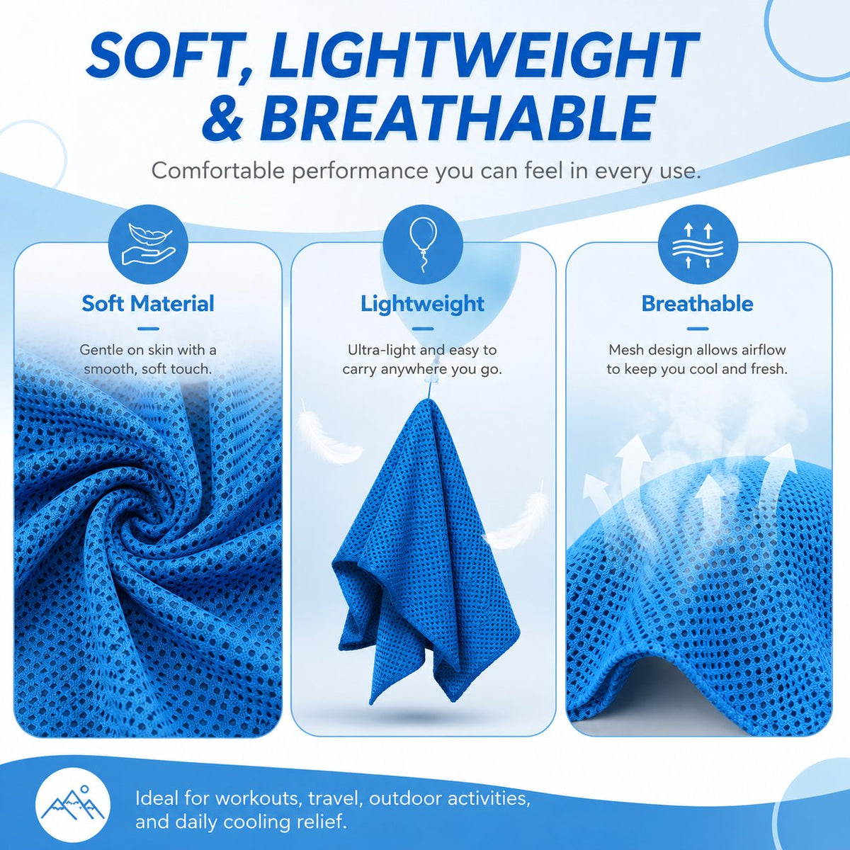 🏃❄️Cold Sweat Towel You Can Use Anywhere, Anytime! Reusable Soft Absorbent Cooling Portable
