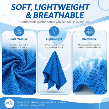 🏃❄️Cold Sweat Towel You Can Use Anywhere, Anytime! Reusable Soft Absorbent Cooling Portable